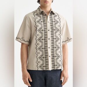 Scotch & Soda Men’s short sleeve shirt with embroidery details